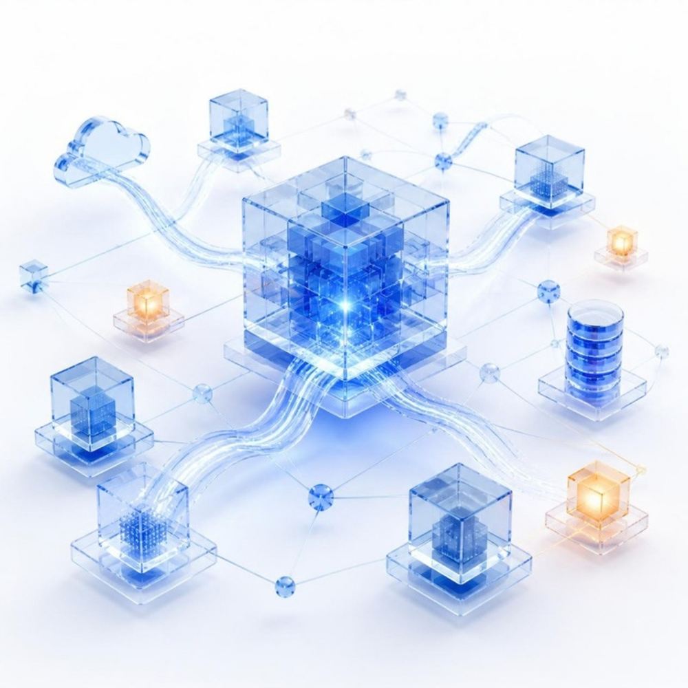 Illustration of a connected enterprise cloud data platform